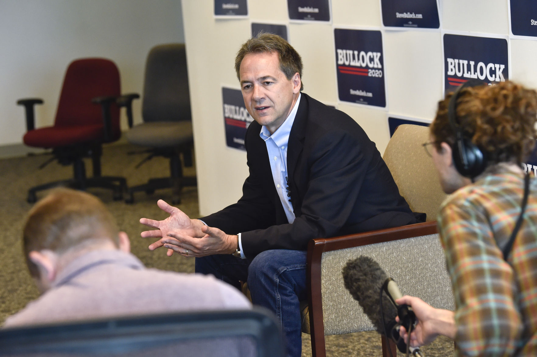 Gov. Steve Bullock, Democratic presidential candidate, holds a roundtable discussion